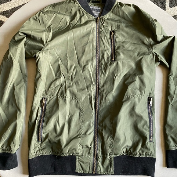 21men Other - 21Men Army Green with Black Lightweight Jacket